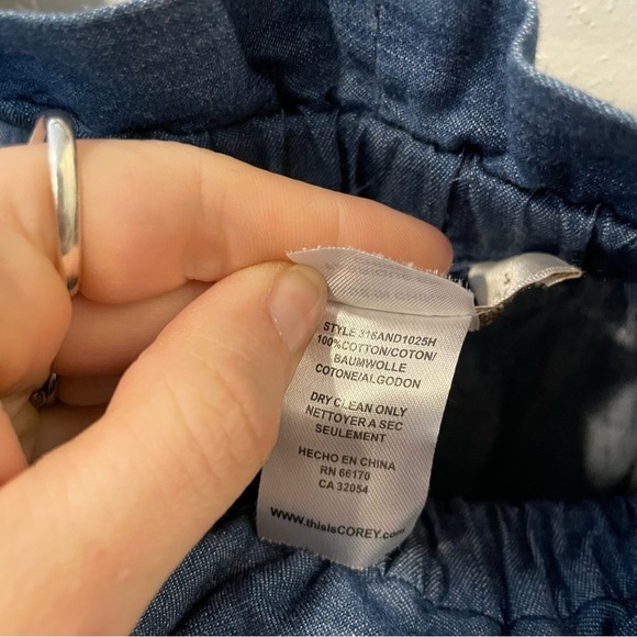 Anthropologie Corey Lynn Calter Chambray Off Shoulder Dress - Picture 9 of 11